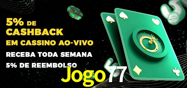 Promoções do cassino ao Vivo Jogo77